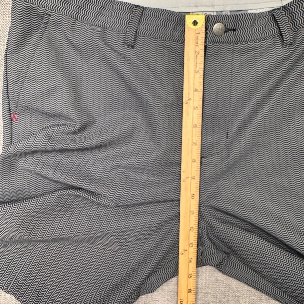 Adidas Golf Shorts Mens 42 Gray Herringbone Pink Stretch BC5311 Performance